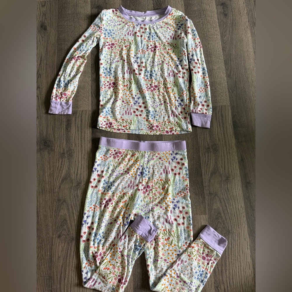 Little sleepies flower fields 4T two piece set